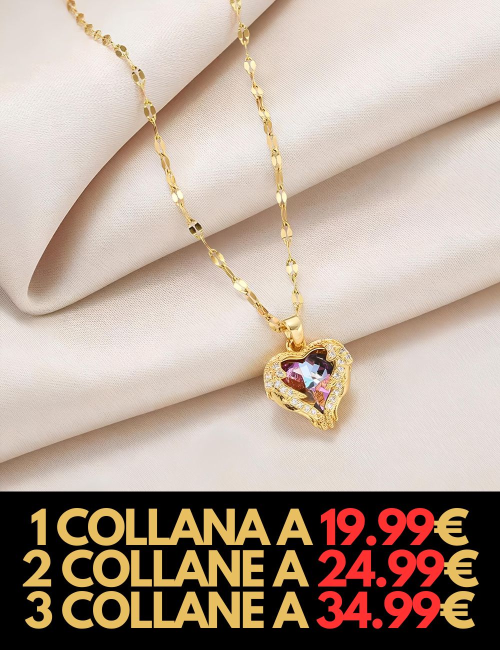 Collana Cuore di Cristallo - CONFEZIONE REGALO INCLUSA!