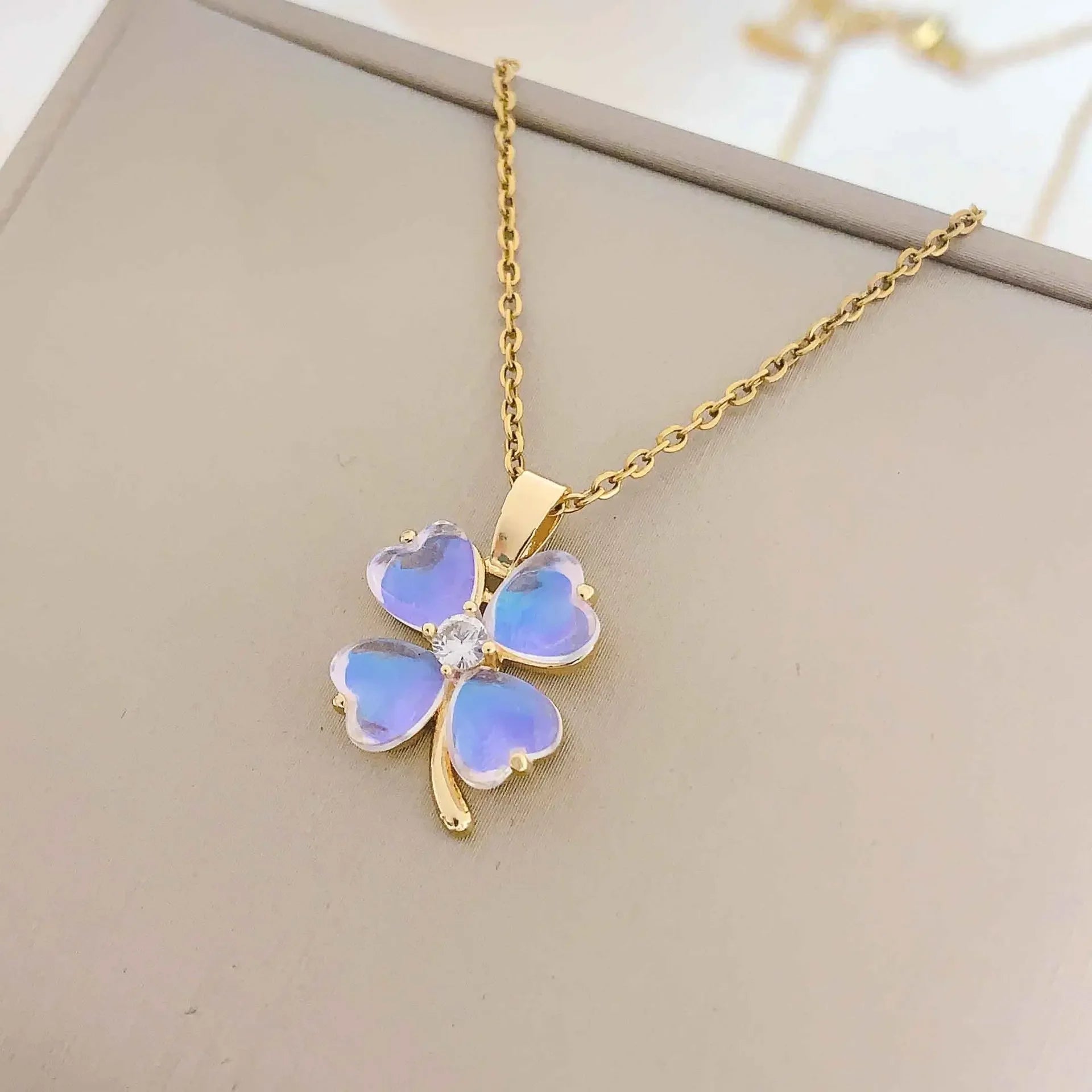 Collana Quadrifoglio Colorato | CONFEZIONE REGALO INCLUSA!