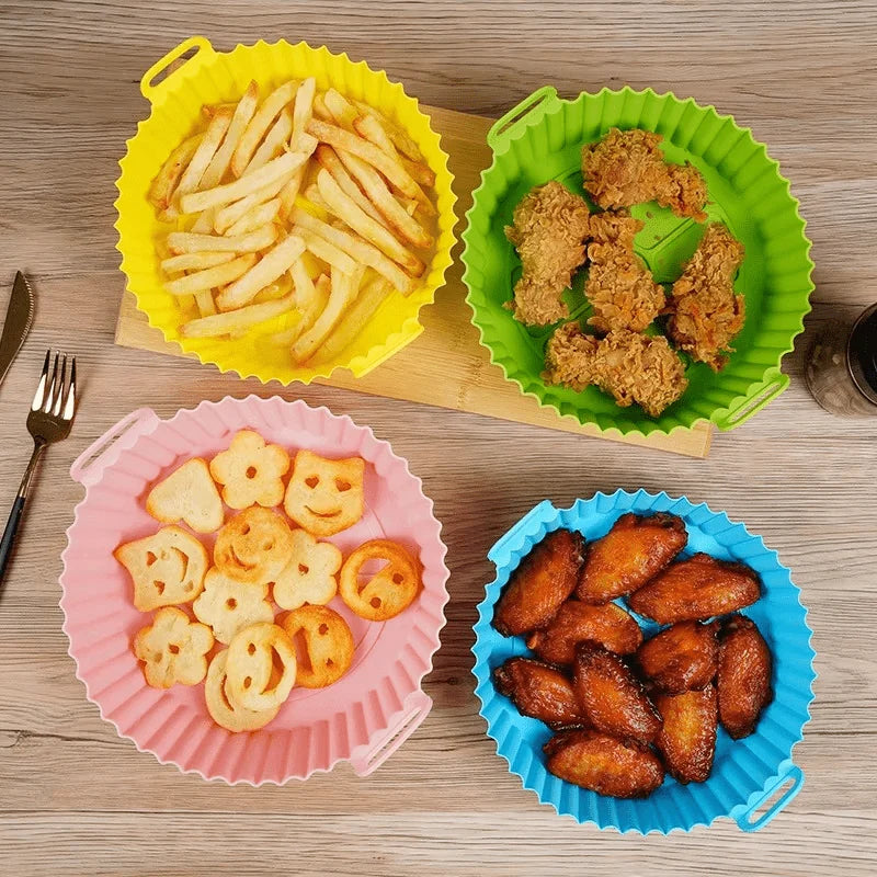 Teglie per Friggitrice ad Aria UNIVERSALI - Basta sporco! - INCLUSO LIBRO DI RICETTE PER FRIGGITRICE!