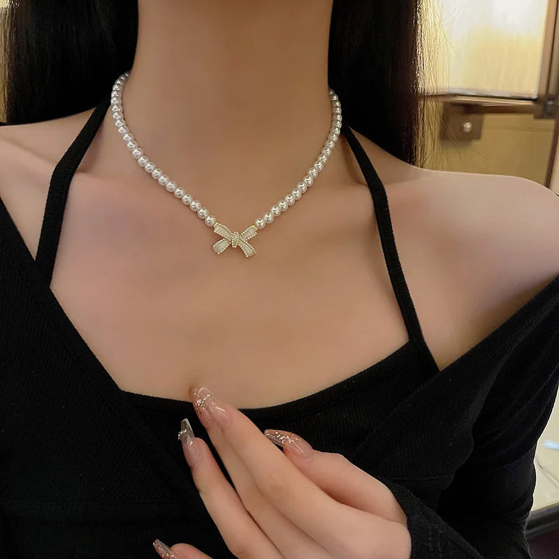 Collana Fiocco di Perle | CONFEZIONE REGALO INCLUSA!