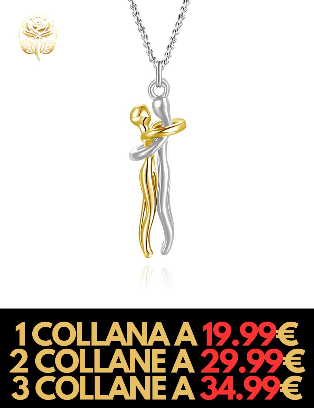 Collana Abbraccio Eterno: Il Regalo Perfetto per Chi Ami ! CONFEZIONE REGALO INCLUSA